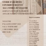 Il Comune di Velletri ringrazia gli studiosi Anna De Santis e Vincenzo Ciccotti