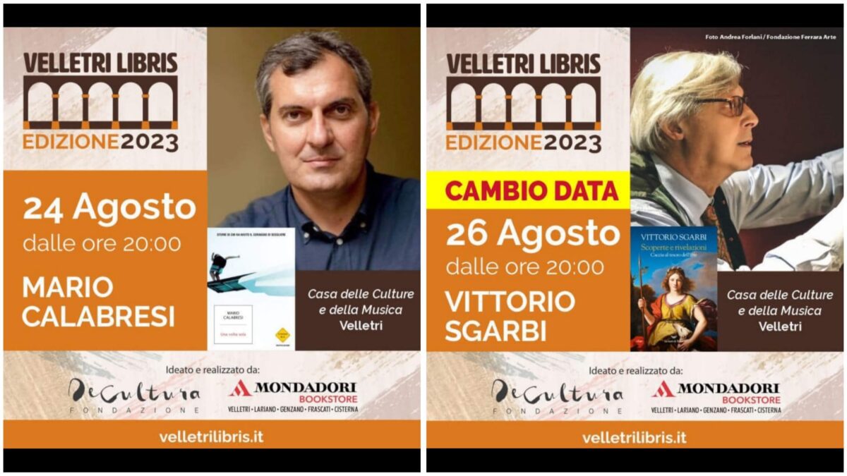 Riparte Velletri Libris con Mario Calabresi e Vittorio Sgarbi