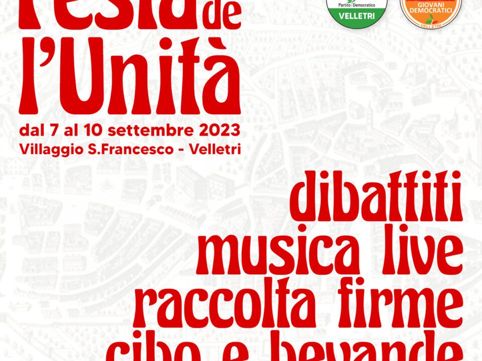 A Velletri, torna la Festa de L'Unità