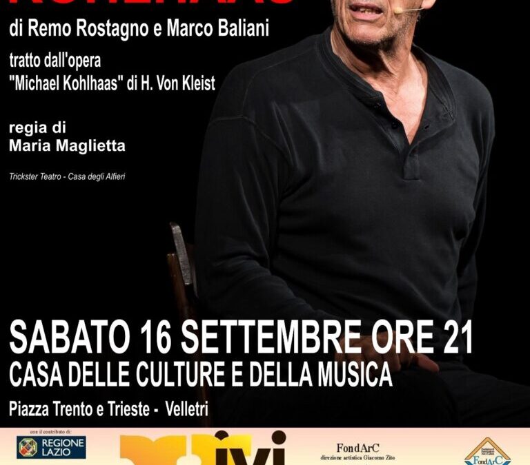 Gran finale per "Vivi Velletri" con Marco Baliani