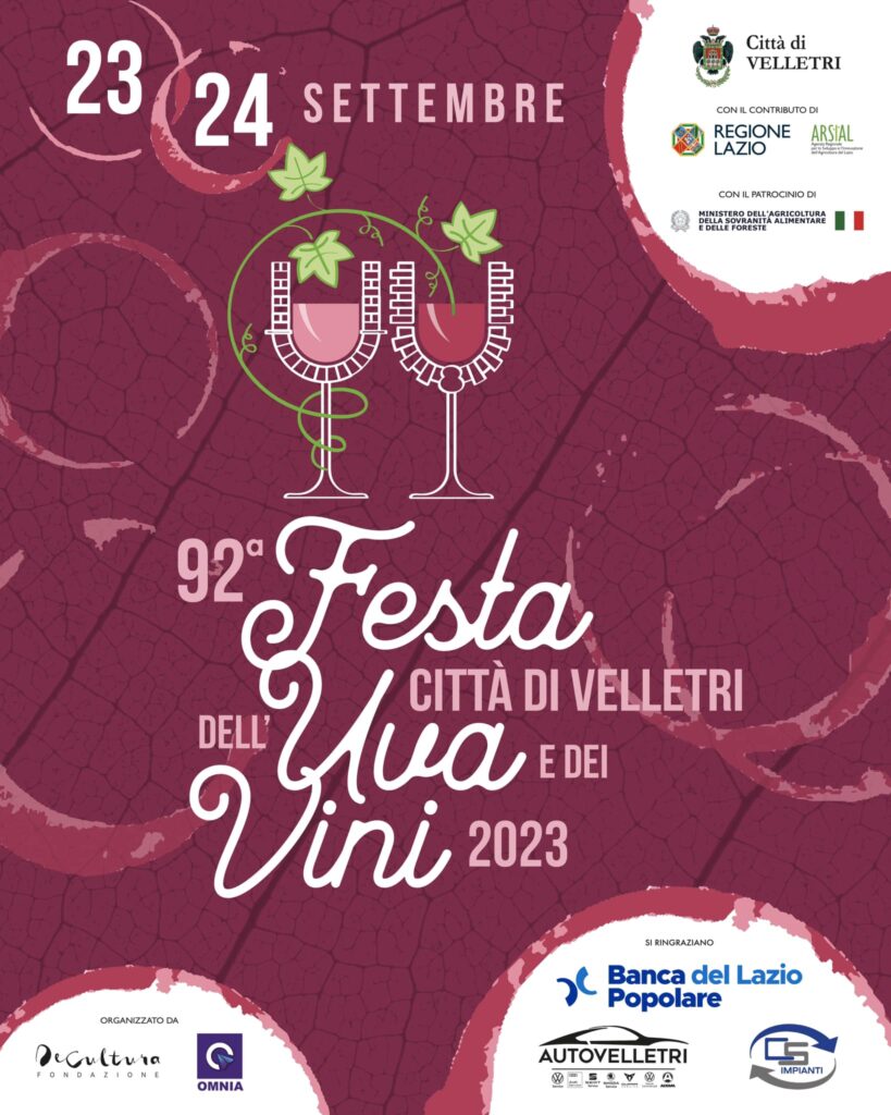 Velletri, Festa dell’Uva e dei Vini: dal logo ufficiale alle iniziative da vivere in un week end
