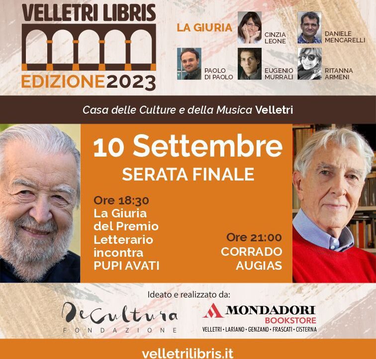 “Velletri Libris” premiazioni del concorso e incontri con Pupi Avati e Corrado Augias