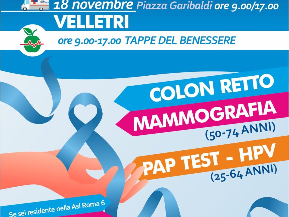 Velletri, torna l'unità mobile della ASL Roma 6 per gli screening gratuiti
