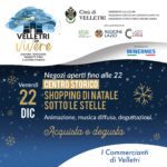 “Shopping di Natale Sotto le Stelle” al centro storico di Velletri
