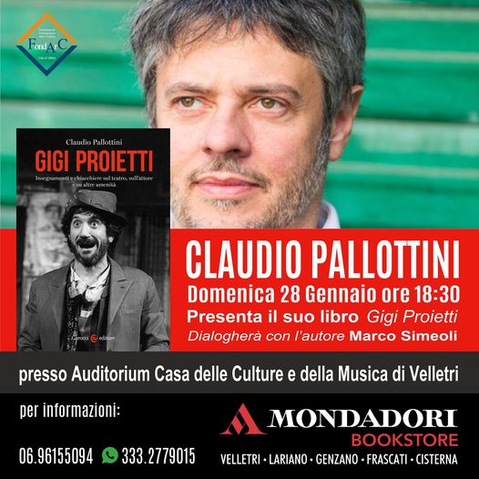 Claudio Pallottini, presenta il libro Gigi Proietti. Insegnamenti e chiacchiere sul teatro, sull'attore e su altre amenità