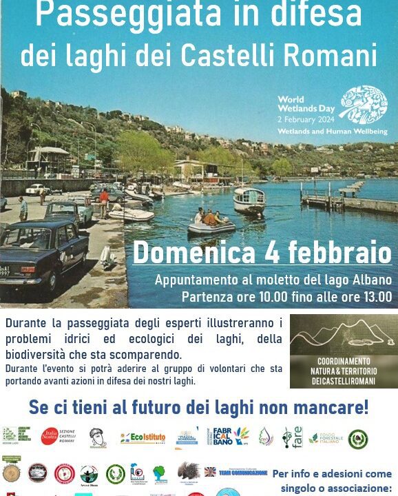 Tutela dei laghi dei Castelli Romani appuntamento per l’azione ambientale