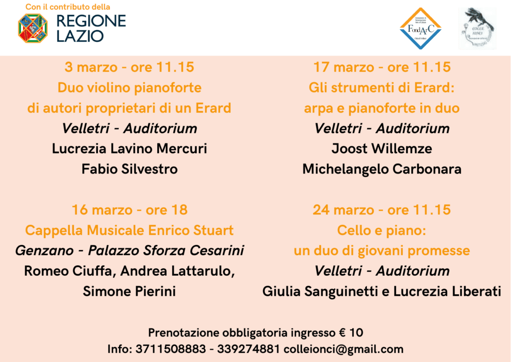 “Il suono di Listz a Villa d’Este”: a Genzano e Velletri quattro concerti per un marzo con la grande musica classica