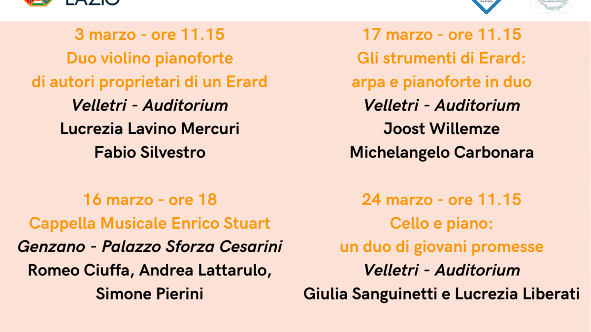 “Il suono di Listz a Villa d’Este” a Genzano e Velletri quattro concerti per un marzo con la grande musica classica