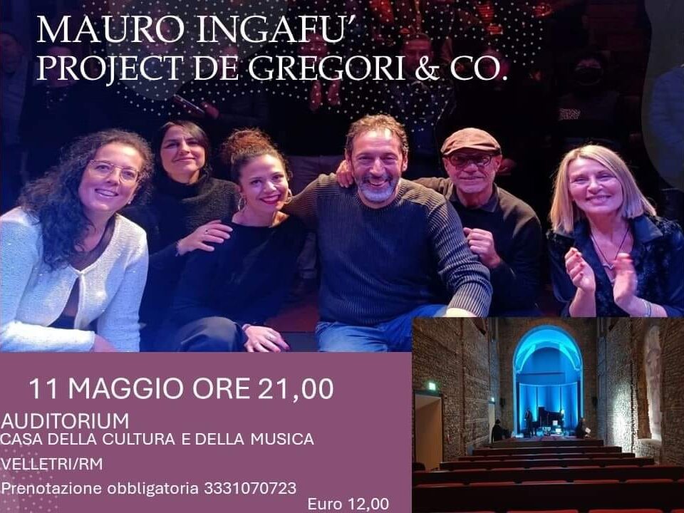 Il Mauro Ingafù Project De Gregori & Co., alla Casa delle Culture