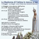 La Madonna di Fatima in elicottero a Velletri domenica 12 maggio
