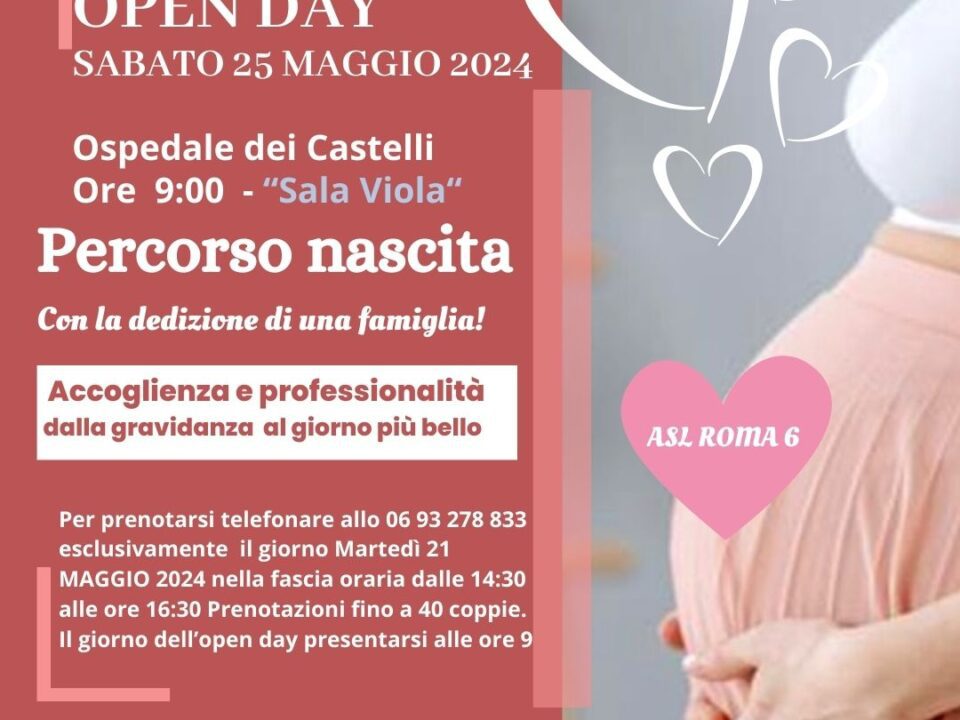 Ospedale dei Castelli, prenotazioni per il prossimo percorso nascita, fissate per il 21 maggio
