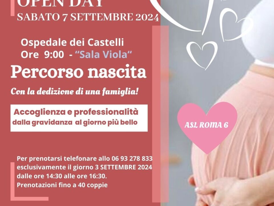 Ospedale dei Castelli, prenotazioni per il prossimo percorso nascita, fissate per il 3 settembre