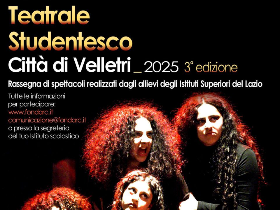 Velletri, Aperte le iscrizioni per il Palio Teatrale Studentesco 2025