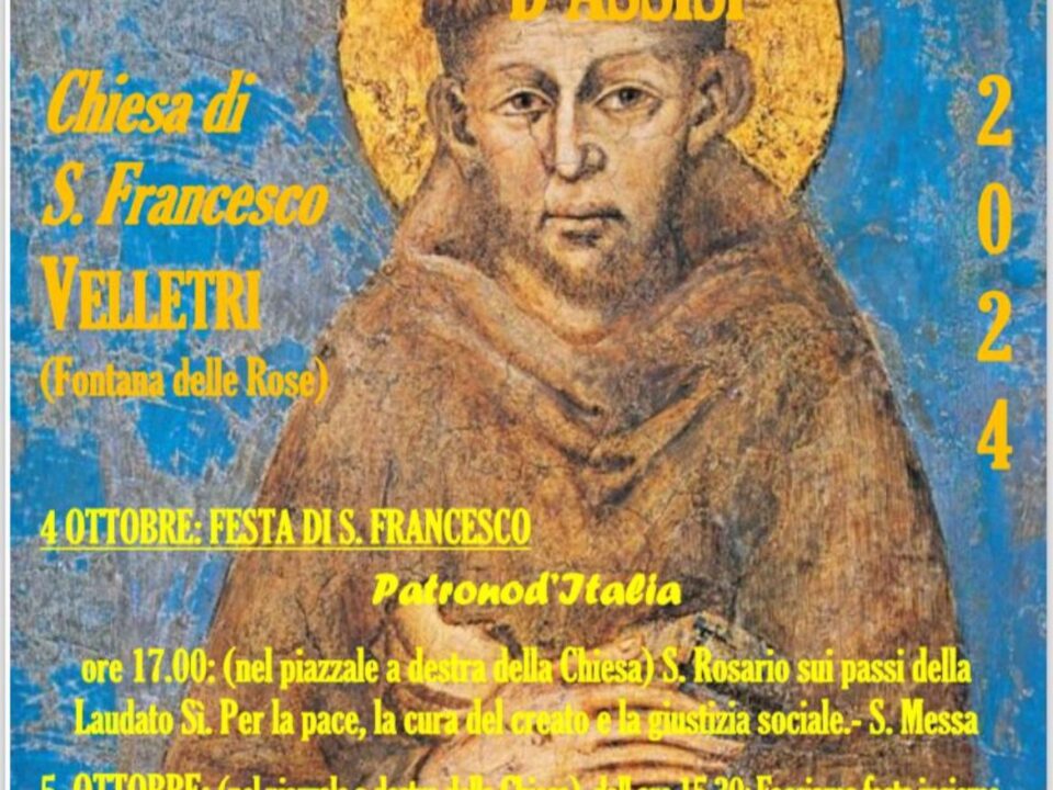 Il quartiere San Francesco di Velletri festeggia San Francesco d’Assisi