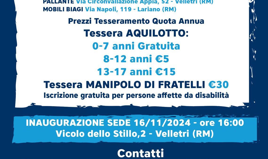 Nasce il Circolo Velletri Biancoazzurra