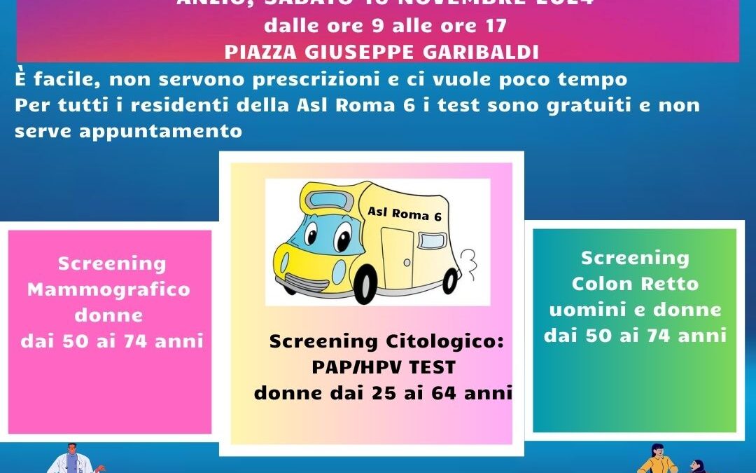 ASL Roma 6, Open Day degli Screening Oncologici ad Anzio