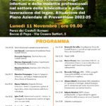 Seminario sul Piano di Prevenzione degli Infortuni e delle Malattie Professionali nel Settore della Silvicoltura e Lavorazione del Legno