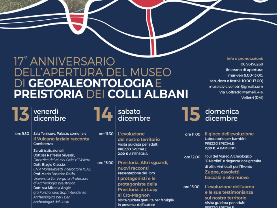 Il Museo di Geopaleontologia e Preistoria dei Colli Albani compie 17 anni - Gli eventi in programma