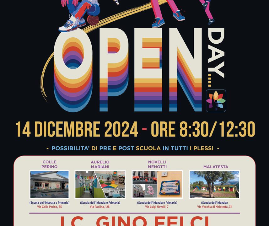 Sabato 14 dicembre: Open day all'Istituto “Gino Felci”