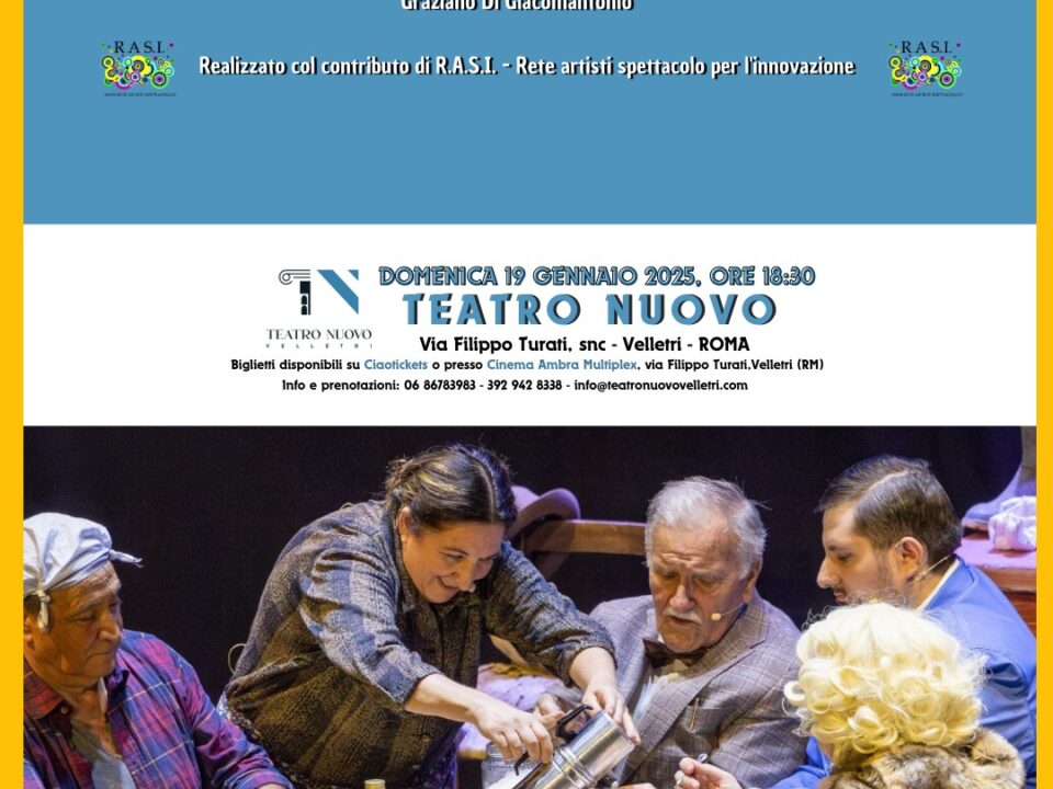 "'O Posto Fisso", commedia teatrale di Sara Ceracchi al Teatro Nuovo Velletri